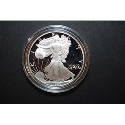 1992-S US Silver American Eagle $1 Proof In Velvet Display Box With COA Included; 99.9% Silver 1 Oz.