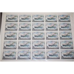 1977 CCCP/USSR Postal Stamp Sheet; Lot of 25 Stamps; EST. $10-20