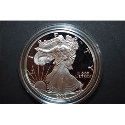 2001-W US Silver American Eagle $1 Proof In Velvet Display Box With COA Included; 1 Oz. Fine Silver;