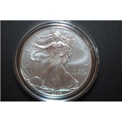 2008-W US Silver American Eagle $1 In Display Box With COA Included; 99.9% Silver 1 Oz.; UNC; EST. $