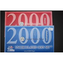 2000-P US Mint Coin Set To Include US Mint State Quarter Coin Set & 2000-D US Mint Coin Set To Inclu