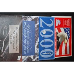 1996 US Mint Coin Set; P&D Mints, 1997 US Mint Coin Set; P&D Mints, 2000-P US Mint Coin Set To Inclu