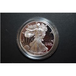 2000-P US Silver American Eagle $1 Proof In Velvet Display Box; 99.9% Silver 1 Oz.; EST. $60-70