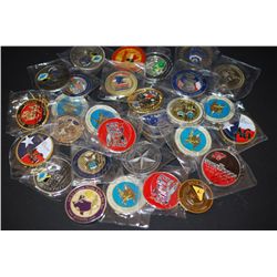 Military Challenge Coin; Various Dates, Bases, People, Etc.; Lot of 30; EST. $100-150
