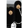 CHOICE VINTAGE 18K YELLOW GOLD "ROSE CUT"  DIAMOND EARRINGS WITH EACH EARRING HAVEING  TEN HAND SET 