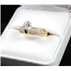 Image 1 : SPECTACULAR "ONE OF A KING" CUSTOM PLATINUM  AND 18K YELLOW GOLD DIAMOND RING WITH ONE  1.01CT SI1/G