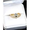 Image 5 : SPECTACULAR "ONE OF A KING" CUSTOM PLATINUM  AND 18K YELLOW GOLD DIAMOND RING WITH ONE  1.01CT SI1/G