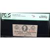 Image 1 : 1863 CONFEDERATE STATES OF AMERICA 50 CENT  FRACTIONAL CURRENCY - PCGS 63PPQ #87048