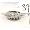 Image 1 : CUSTOM 14K WHTIE GOLD DIAMOND FASHION RING  SET WITH WHITE AND FANCY BLACK DIAMONDS -  WEIGHS 6.1 GR