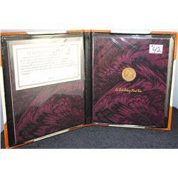 1881 $5 LIBERTY GOLD COIN - IN AMERICAN  HISTORIC SOCIETY BOOK