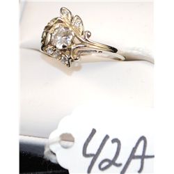 VINTAGE LADIES 14K WHITE GOLD DIAMOND RING  WITH ONE APPROX. 5/8CT ROUND FULL CUT DIAMOND  SOLITAIRE