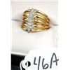 Image 1 : LADIES 14K YELLOW GOLD CUSTOM DIAMONDS RING  WITH 21 HAND SET WHITE DIAMONDS - WEIGHS 7.2  GRAMS - A
