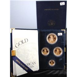RARE 1998 4 PIECE "PROOF" AMERICAN GOLD EAGLE  SET WITH ORIGINAL BOX AND CERTIFICATE OF  AUTHENTICIT