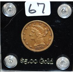 1899-S $5 LIBERTY GOLD COIN