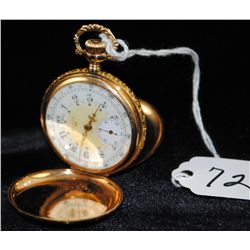 RARE ANTIQUE LADIES 14K HUNTERS CASE POCKET  WATCH - 14K YELLOW GOLD ENGRAVED WATCH CASE  "ELGIN" FA