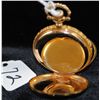 Image 2 : RARE ANTIQUE LADIES 14K HUNTERS CASE POCKET  WATCH - 14K YELLOW GOLD ENGRAVED WATCH CASE  "ELGIN" FA