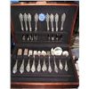 Image 1 : VINTAGE "GRAND BAROQUE" STERLING FLATWARE SET  - 8 PLACE SETTING - WEIGHS 47 OUNCES OF  STERLING "TH