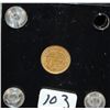 Image 2 : EARLY 1850 $1 PRINCESS GOLD COIN - SELLER  GRADED @ VF/XF
