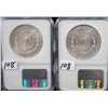 Image 2 : 1887 & 1898-0 MORGAN DOLLARS - NGC MS65 -  SOLD PER COIN TIMES 2