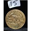 Image 2 : 1986 1/2 OUNCE FINE GOLD $25 AMERICAN GOLD  EAGLE FROM SAFE DEPOSIT "GREAT CHRISTMAS  GIFT"