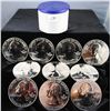 Image 1 : TEN 2011 "GLAZIER 5 OUNCE ATM SILVER COINS -  SOLD PER COIN TIMES 10 - IN ORIGINAL CASE  FROM THE TR