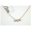 Image 2 : LADIES 14K YELLOW GOLD 3 DIAMOND SLIDER  PENDANT - APPRAISED RETAIL REPLACMENT IS  $2,500.00 - COMES