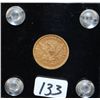 Image 2 : 1878-S $2 1/2 LIBERTY GOLD COIN