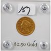 Image 1 : EARLY 1850 $2 1/2 LIBERTY GOLD COIN FROM SAFE  DEPOSIT
