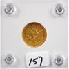 Image 2 : EARLY 1850 $2 1/2 LIBERTY GOLD COIN FROM SAFE  DEPOSIT