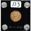 Image 1 : 1925 $2 1/2 INDIAN GOLD COIN