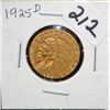 Image 1 : 1925-D $2 1/2 INDIAN GOLD COIN