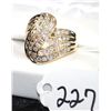 Image 2 : WOMENS DIAMOND CLUSTER RING WITH APPROX. 70  CHANNEL SET ROUND DIAMONDS