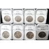 Image 1 : 8 MORGAN DOLLARS - 1879, TWO 1899-0, 1904-0,  1921, 1881-S, 1898, 1889 - ALL PCI MS64 -  SOLD PER CO