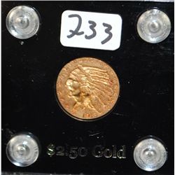 1913 $2 1/2 INDIAN GOLD COIN