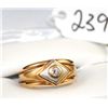 Image 2 : MANS TWO-TONE GOLD DIAMOND RING WITH ONE  DIAMOND SOLITAIRE SET IN 10K TWO-TONE GOLD  RING - APPRAIS