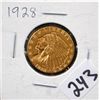 1928 $2 1/2 INDIAN GOLD COIN