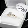 Image 2 : VINTAGE LADIES 14K YELLOW GOLD ENGAGEMENT  RING WITH THREE DIAMONDS IN VINTAGE 14K  YELLOW GOLD RING
