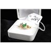 Image 2 : WOMANS 14K YELLOW GOLD EMERALD AND DIAMOND  RING WITH FOUR MARQUISE CUT EMERALDS AND SIX  ROUND CUT 