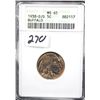 1938-D/D BUFFALO NICKEL - ANACS MS65 (COIN  WORLD LISTS A MS65 @ $150.00)