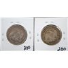 Image 2 : 1861 (NO MOTTO) & 1875 (MOTTO) SEATED LIBERTY  HALF DOLLARS - SELLER SAYS THEY'RE AU-BU -  SOLD PER 