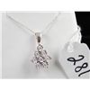 Image 2 : LADIES DIAMOND PENDANT WITH EIGHT DIAMONDS  SET IN 10K WHITE GOLD PENDANT - WEIGHS 2.5  GRAMS - APPR