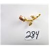 Image 1 : LADIES 10K YELLOW GOLD "ROSE" PIN