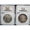 Image 1 : 1904-S & 1879-S MORGAN DOLLARS - NGC MS64  (COIN WORLD LISTS EACH @ $90.00) - SOLD PER  COIN TIMES 2