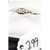 Image 1 : WOMENS VINTAGE 10K TWO-TONE DIAMOND  ENGAGEMENT RING WITH ONE CENTER DIAMOND -  WEIGHS 1.4 GRAMS - A
