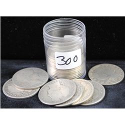 20 BARBER HALF DOLLARS FROM SAFE DEPOSIT -  MIXED DATES AND MINTS - SOLD PER COIN TIMES  20