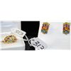 Image 1 : STERLING MULTI-COLORED RING AND EARRINGS -  SOLD PER SET TIMES 2