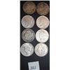 Image 1 : 8 SILVER DOLLARS - MORGANS AND PEACE - MIXED  DATES - SOLD PER COIN TIMES 8