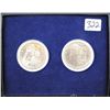 Image 1 : 1898-0 & 1904-0 MORGAN DOLLARS IN ORIGINAL  COIN DISPLAY BOX - SOLD PER COIN TIMES 2