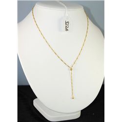 WOMENS 14K YELLOW GOLD NECKLACE - VERY  DELICATE LOOKING