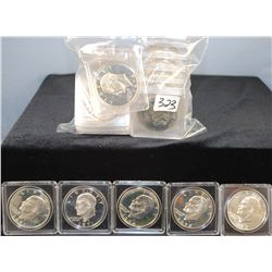 25 40% SILVER EISENHOWER DOLLARS FROM SAFE  DEPOSIT - MIXED DATES - SOLD PER COIN TIMES  25
